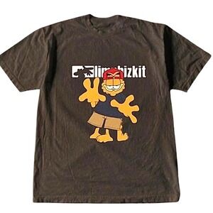 Gildan Limp Bizkit Garfield T Shirt Unisex All Sizes Black New Nu Metal Graphic